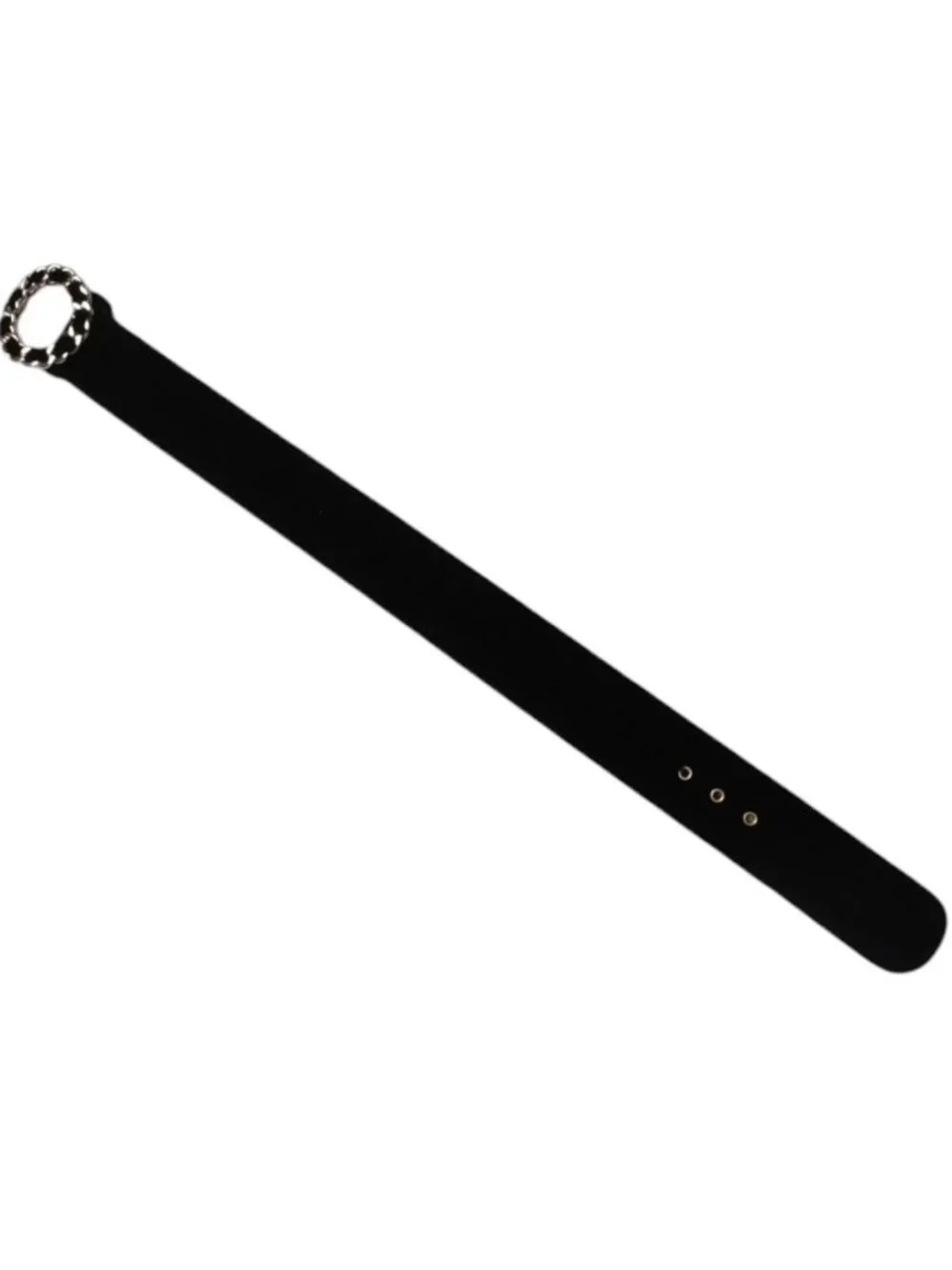 Chanel Belt Velvet Velour 65/26 Black Gold